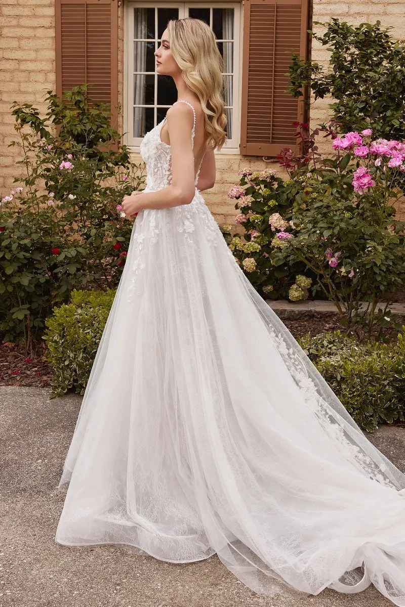 Graceful Organza | Layered Lace A-Line Bridal Gown | LaDivine CD857W