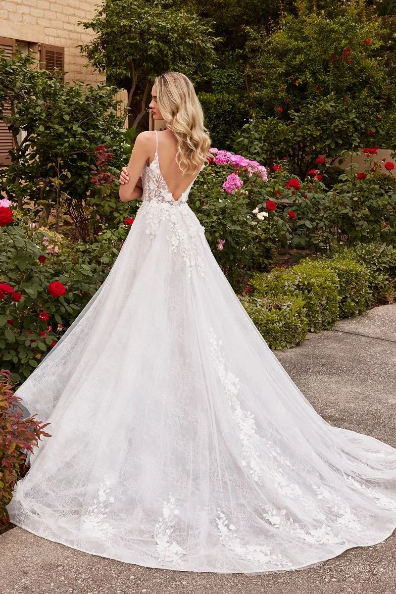 Graceful Organza | Layered Lace A-Line Bridal Gown | LaDivine CD857W