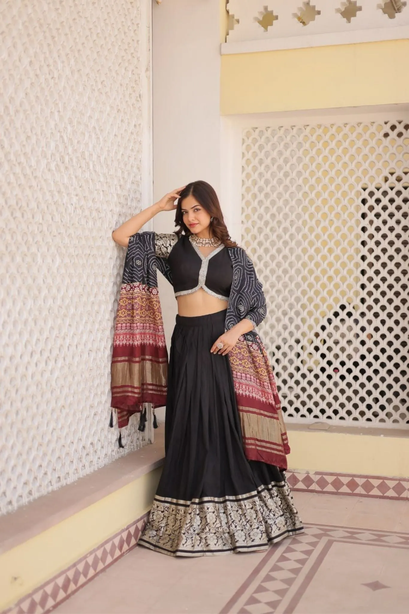 Graceful Viscose Lehenga Choli With Gajji Silk Dupatta Set