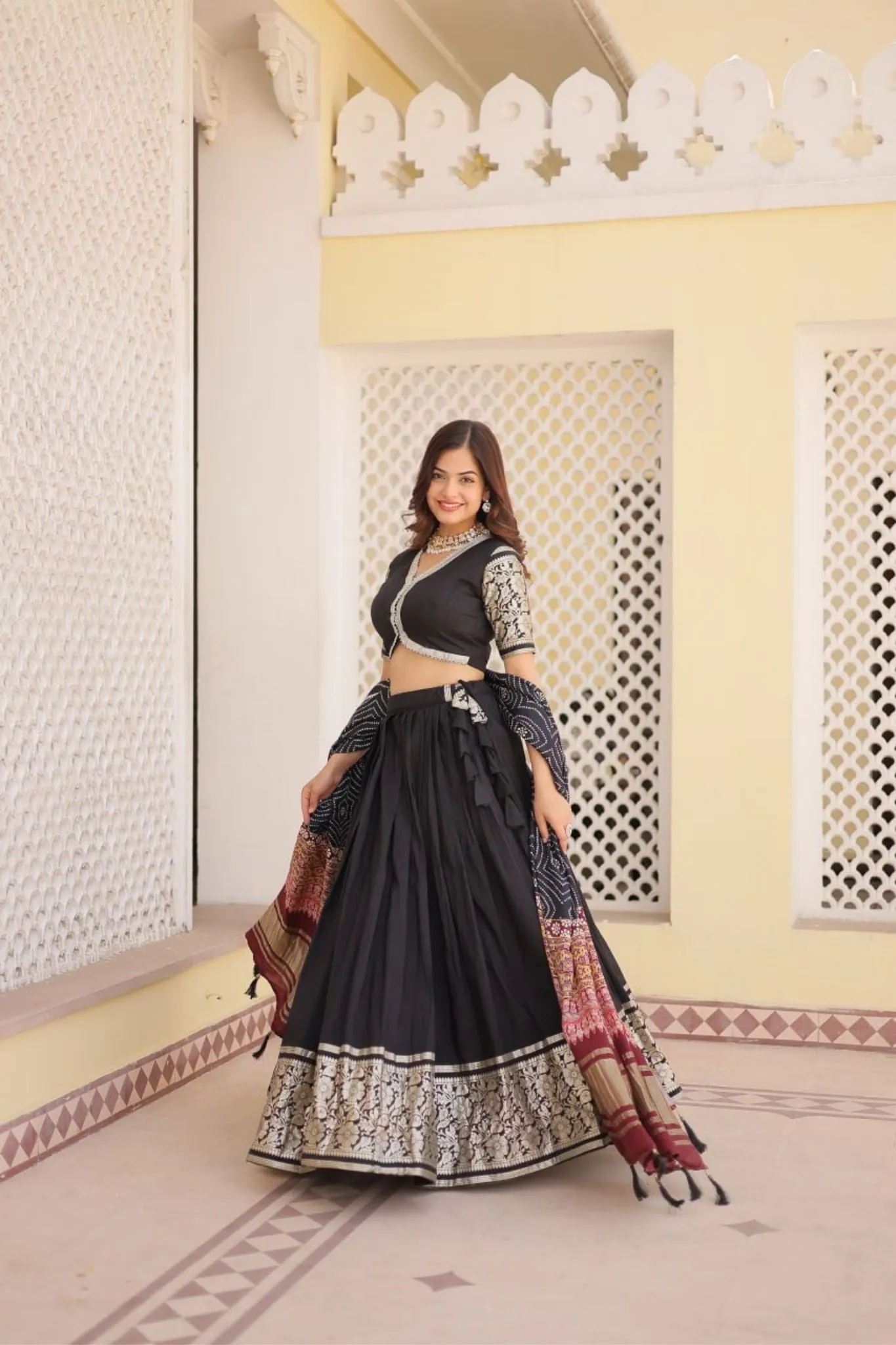 Graceful Viscose Lehenga Choli With Gajji Silk Dupatta Set