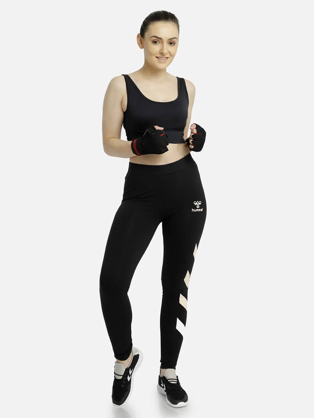 Heroine Seamless Women Polyester Black Cropped Top