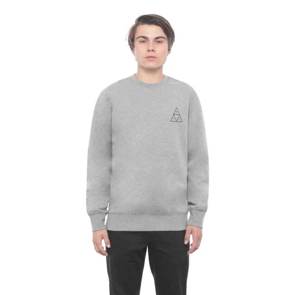 HUF ESSENTIALS TT CREW-ATHLETIC HEATHE