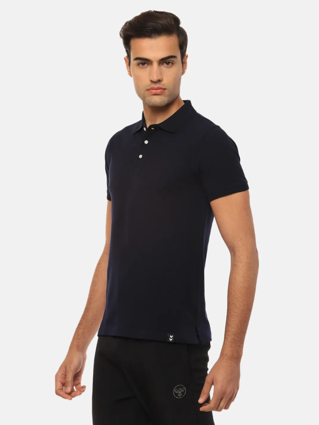 Hummel Men Navy B2B Polo Cotton