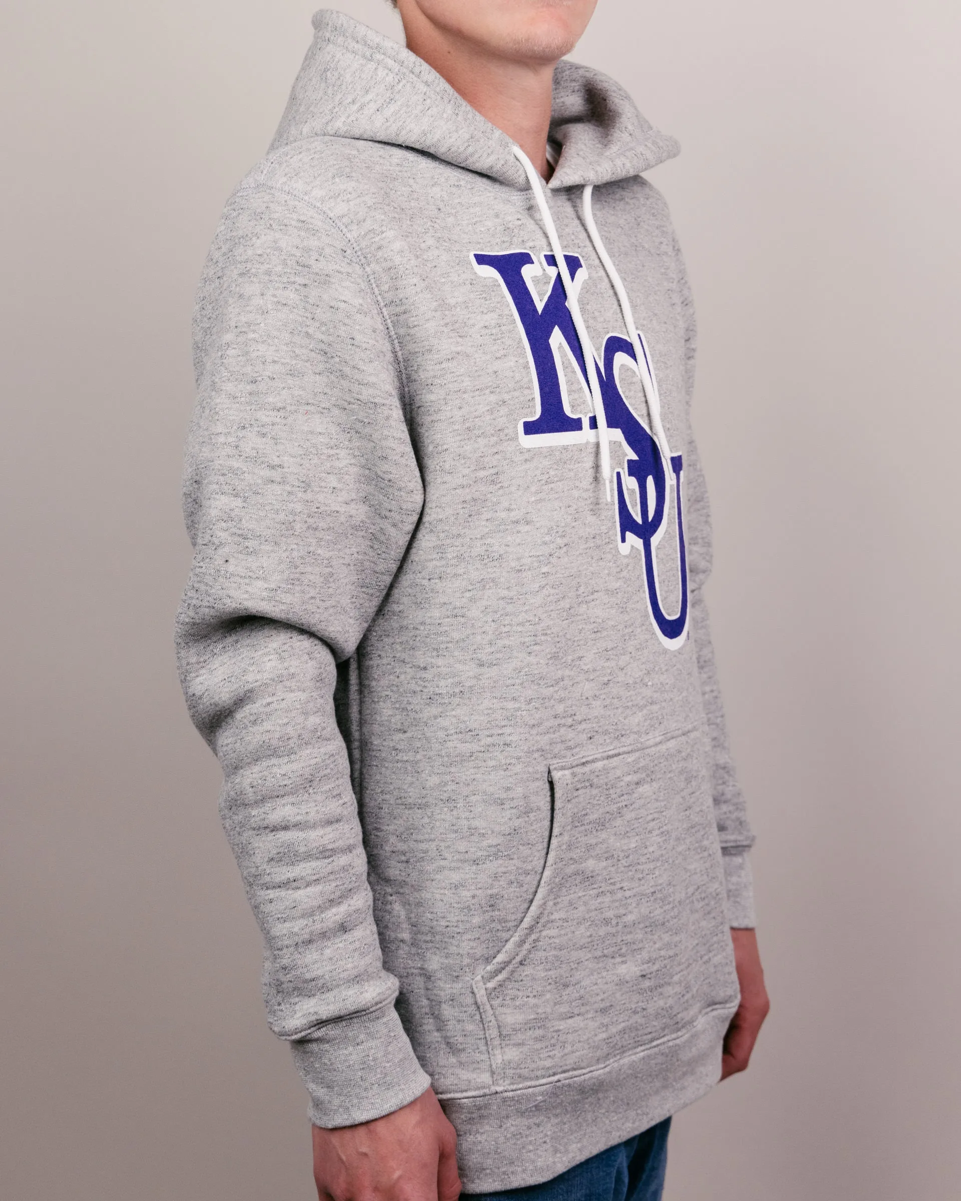 KSU Monogram Athletic Grey Hoodie