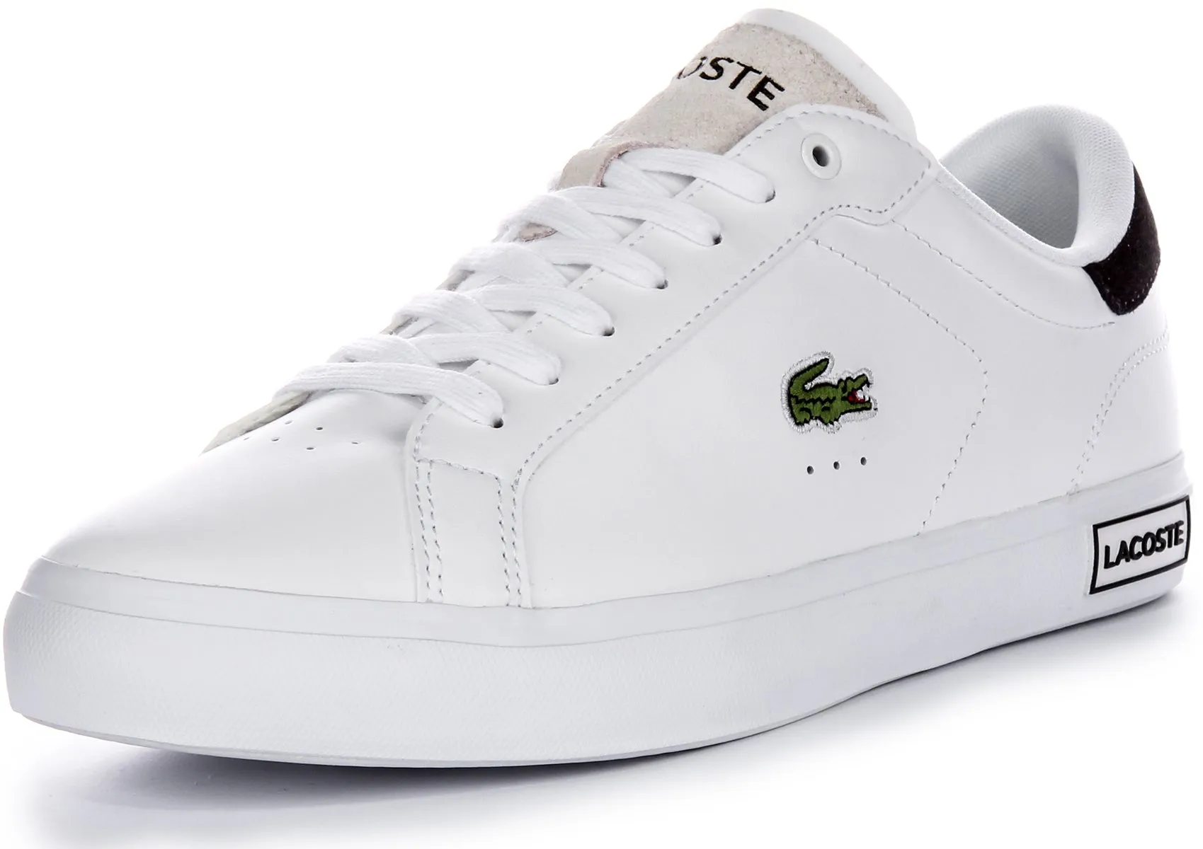 Lacoste Powercourt In White Black For Men