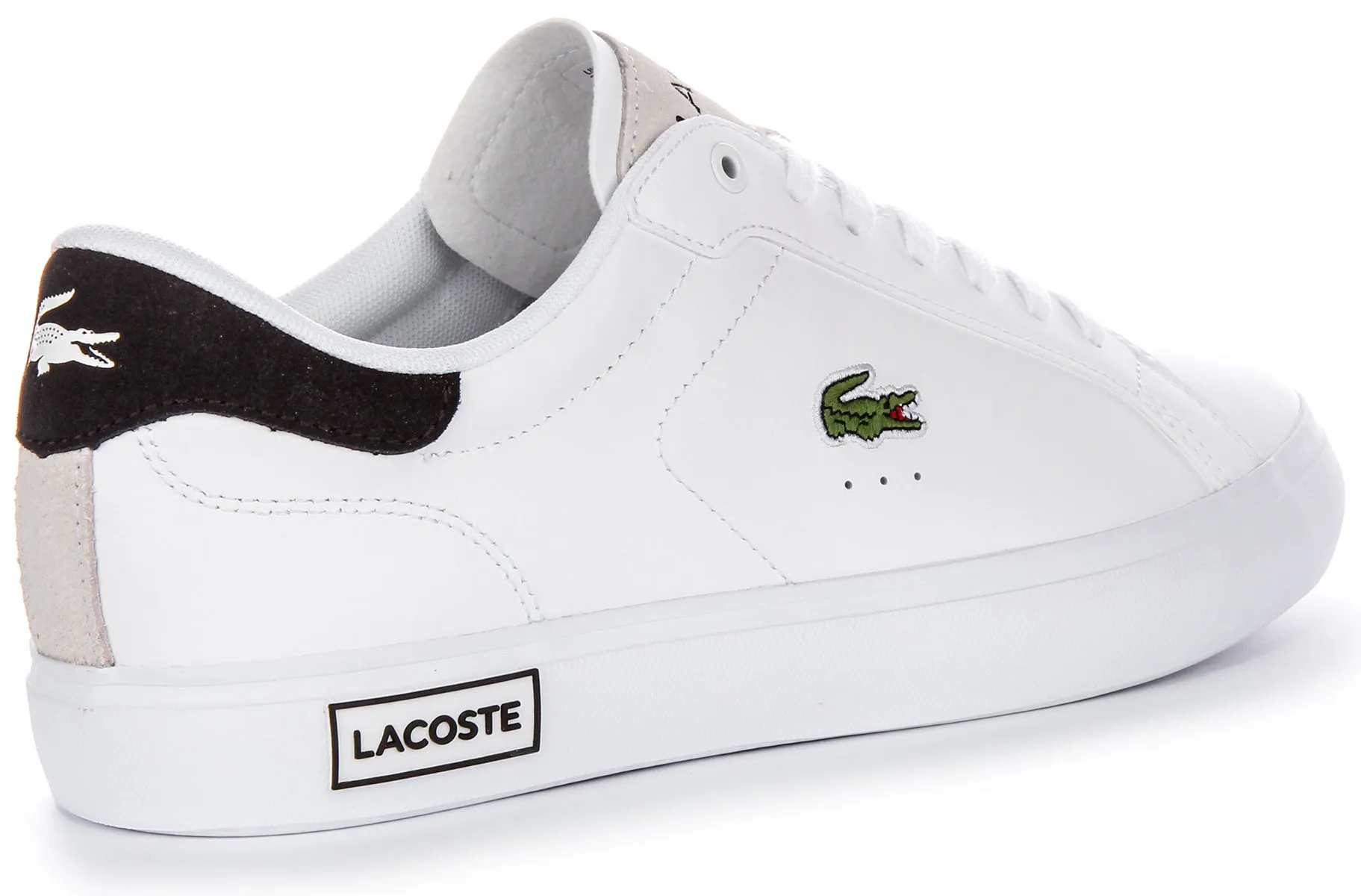 Lacoste Powercourt In White Black For Men