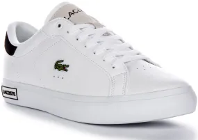 Lacoste Powercourt In White Black For Men