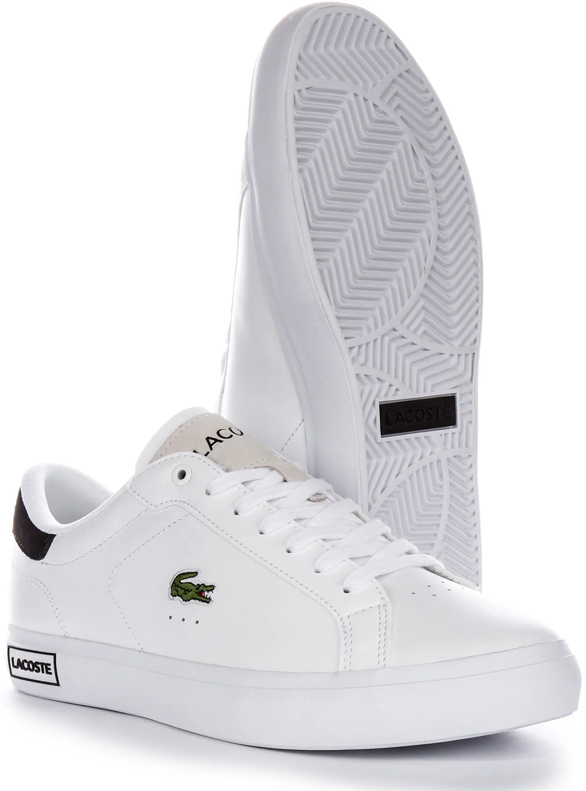 Lacoste Powercourt In White Black For Men