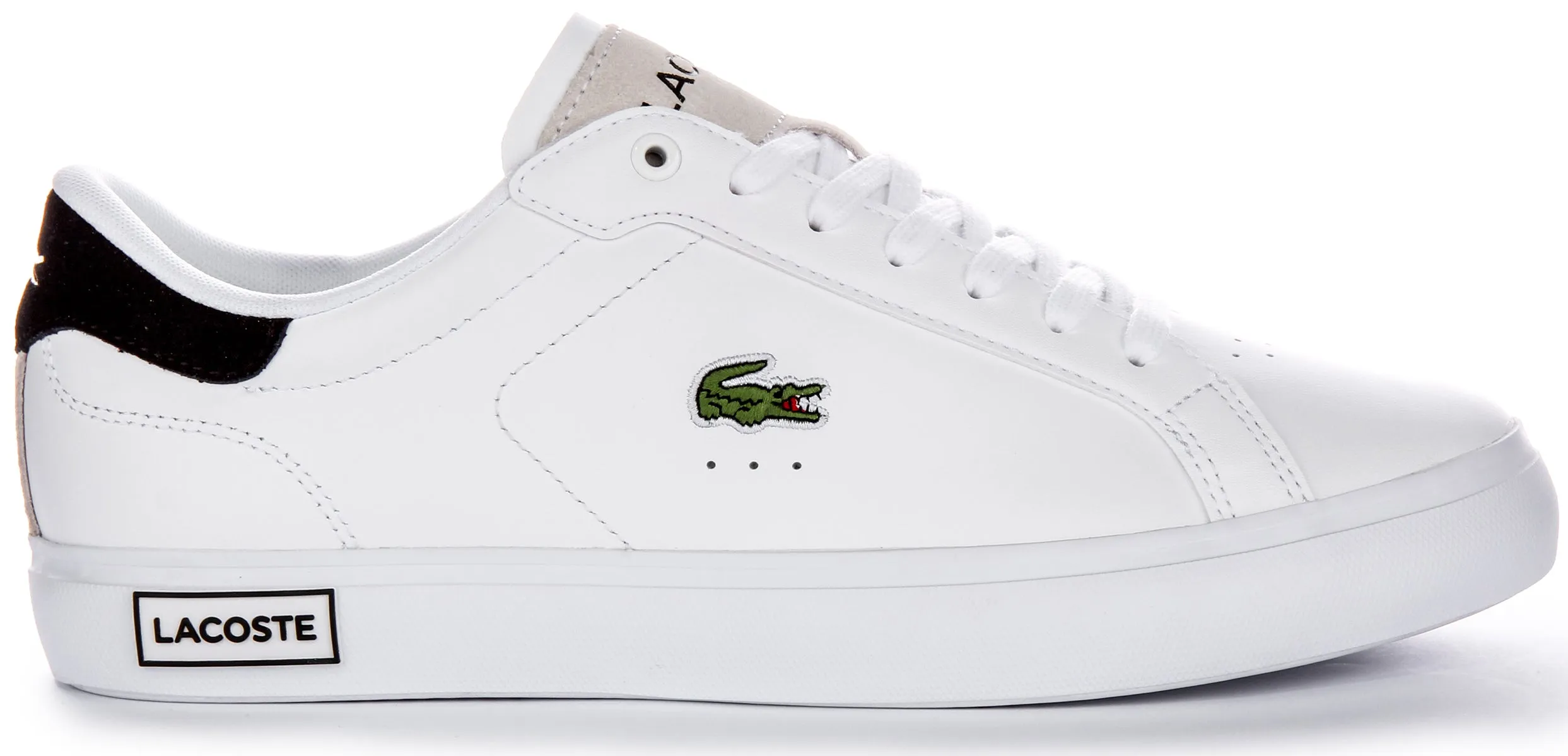 Lacoste Powercourt In White Black For Men