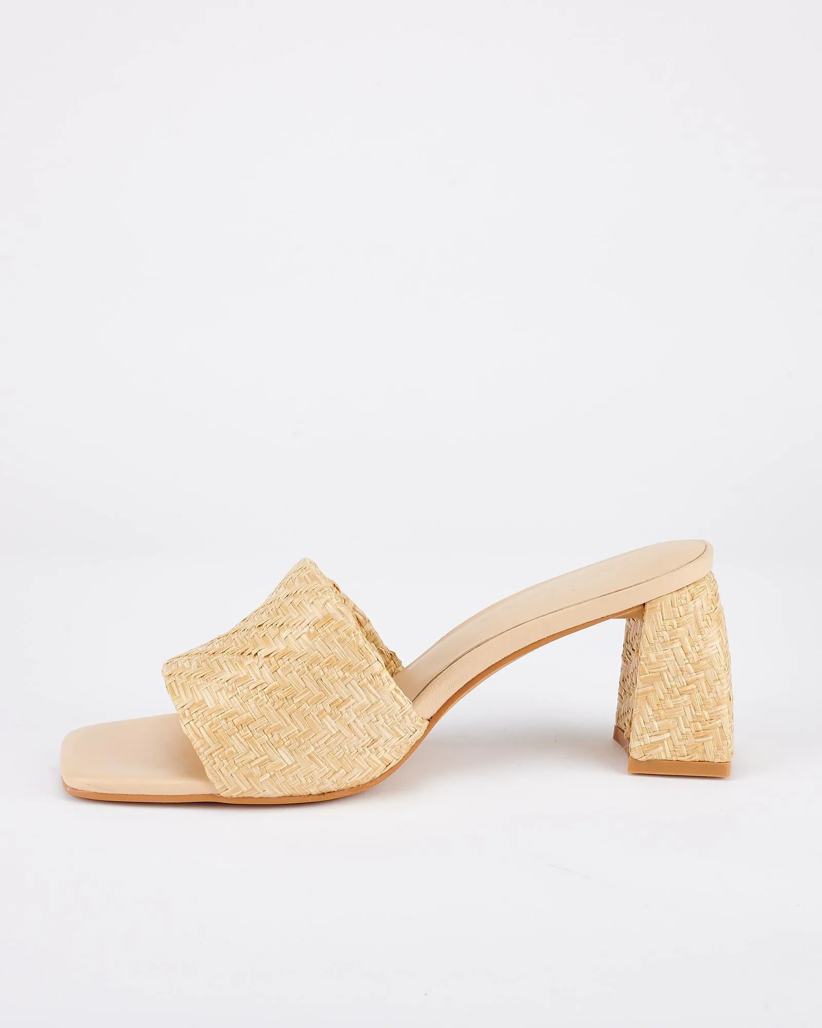 Lenny Mule Natural Raffia