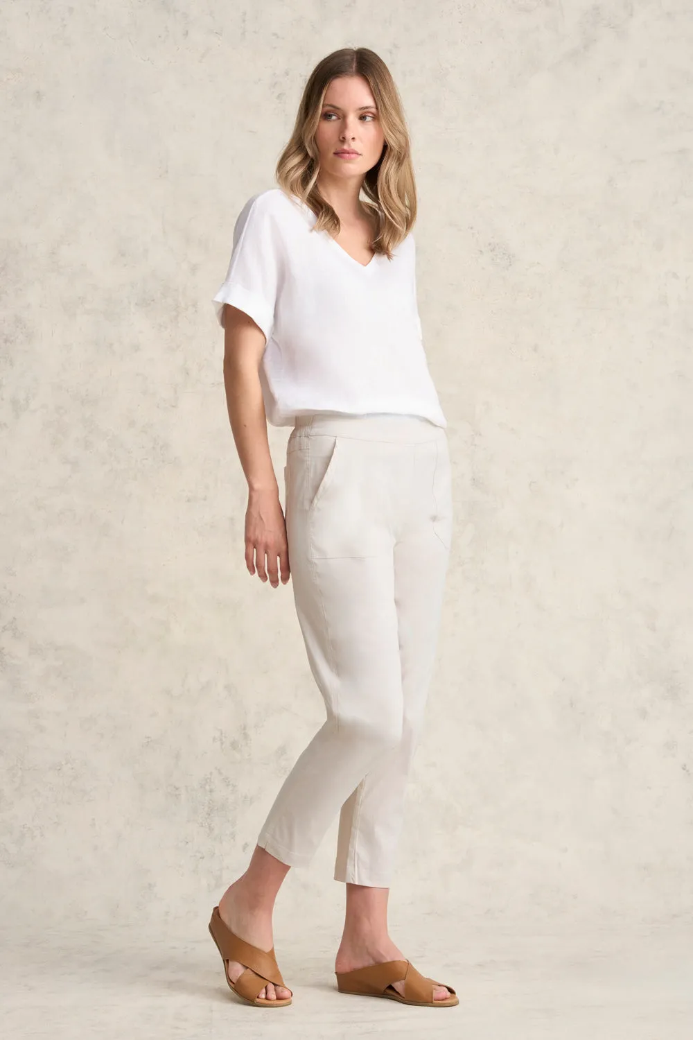 Lightweight Cotton Pant - Pebble