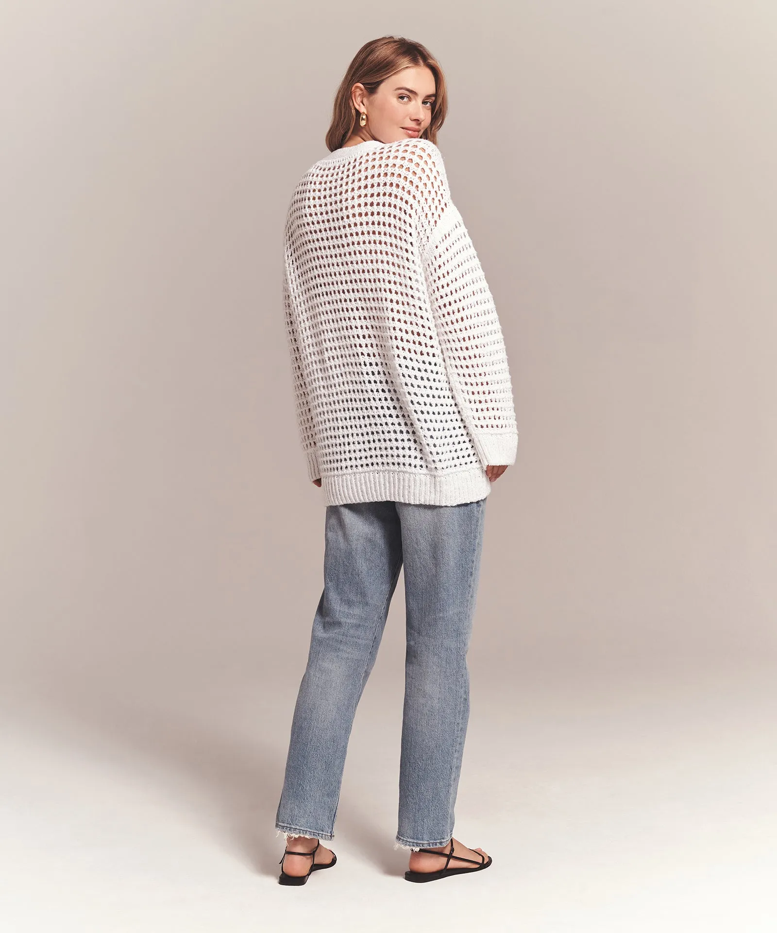 Luxe Cotton Pointelle Cardigan