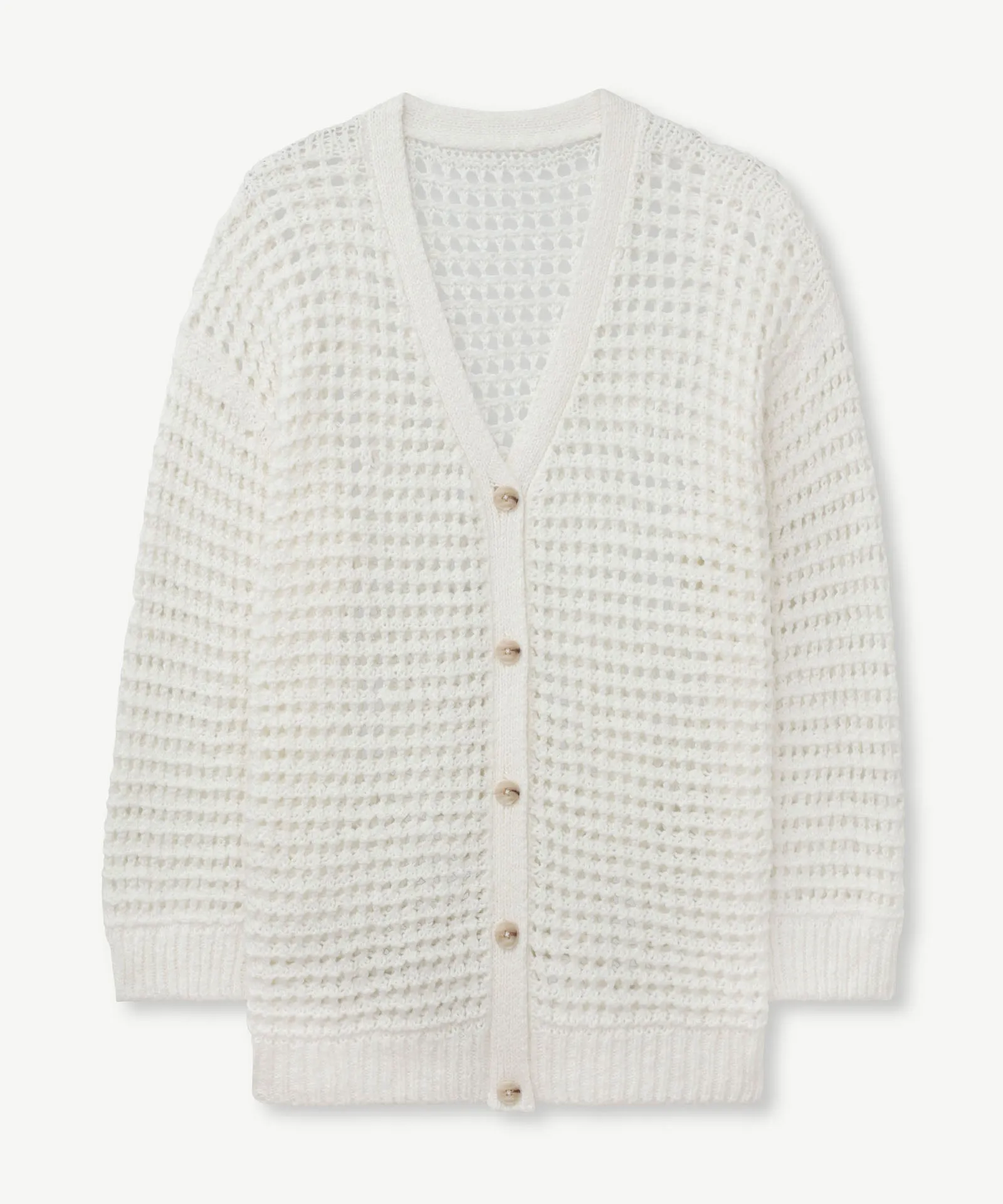 Luxe Cotton Pointelle Cardigan