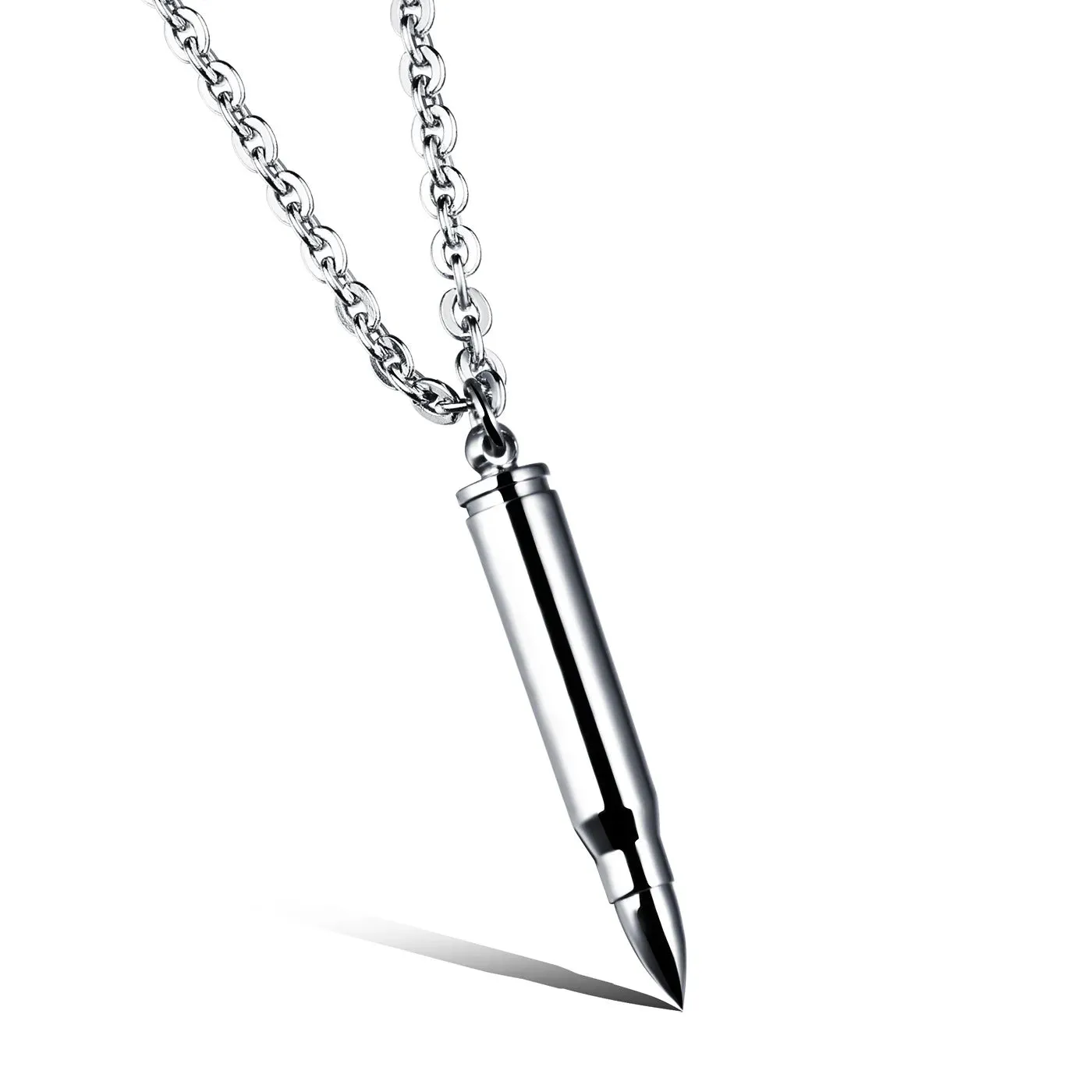 Men Bullet Memorial Urn Pendant Necklace