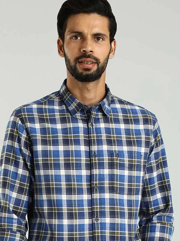 Men Checked Full Sleeve Cotton Shirt