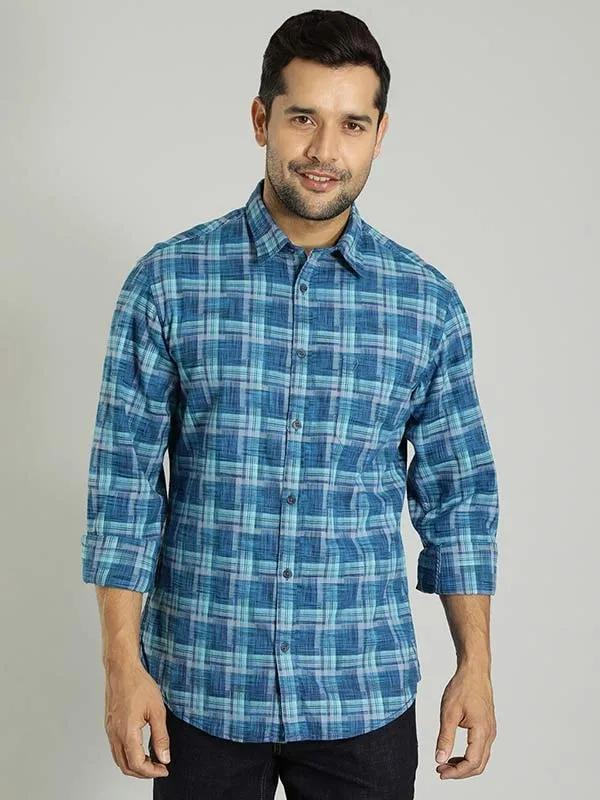 Men Checked Full Sleeve Cotton Shirt