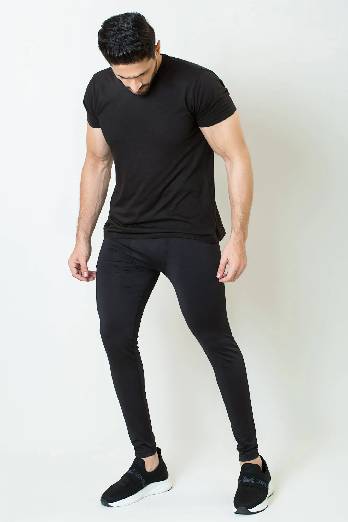 Men Compression Gym LEGGINGS - Black