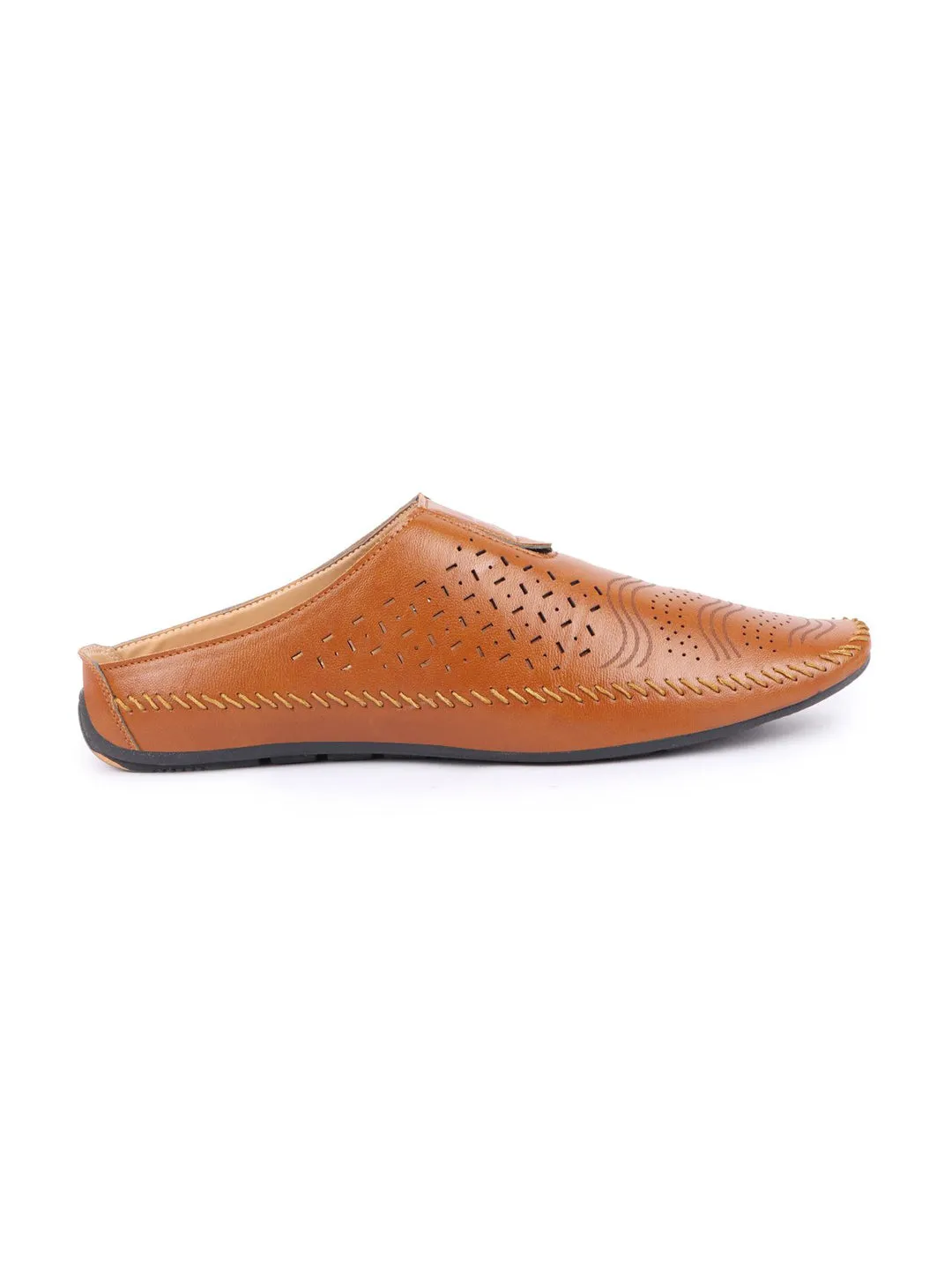 Men Tan Ethnic Slip-On Juttis