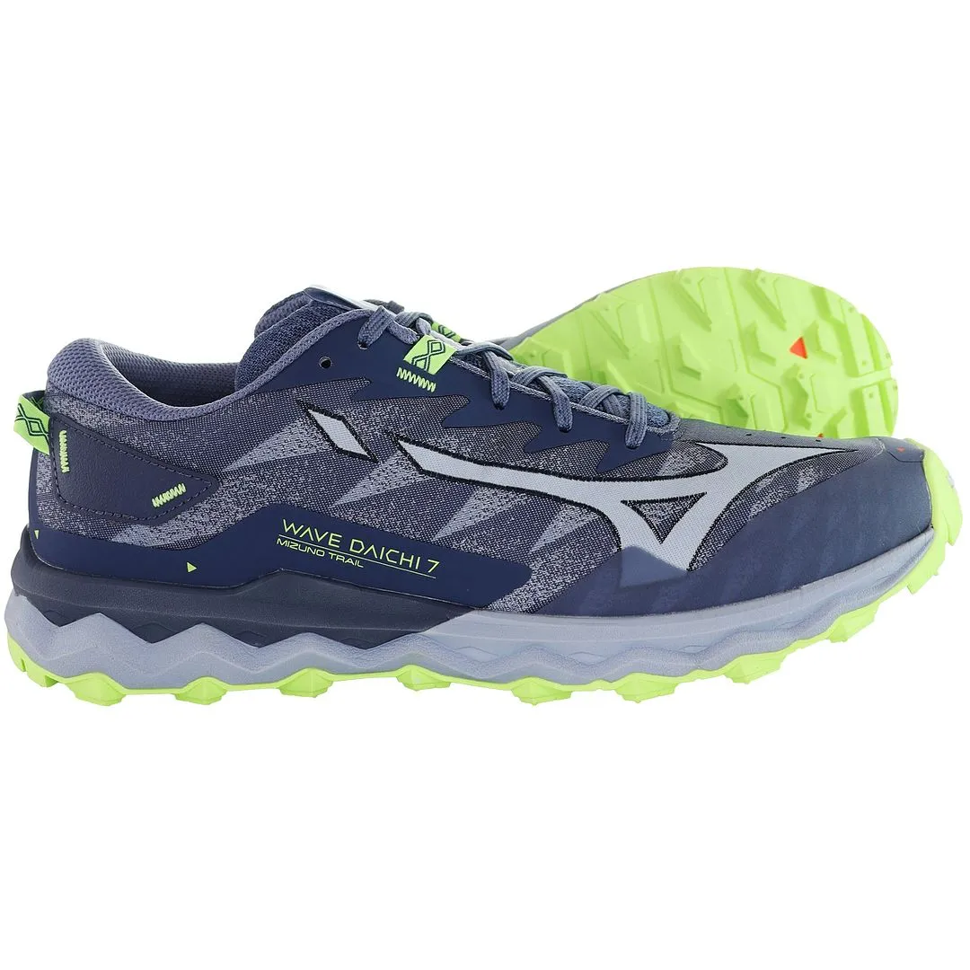 Mizuno Wave Daichi 7 Mens Blue Running Trainers