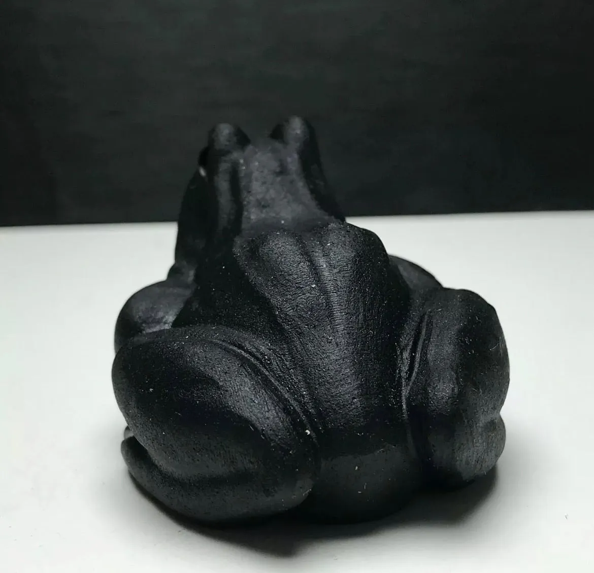 Natural Black Obsidian Frog