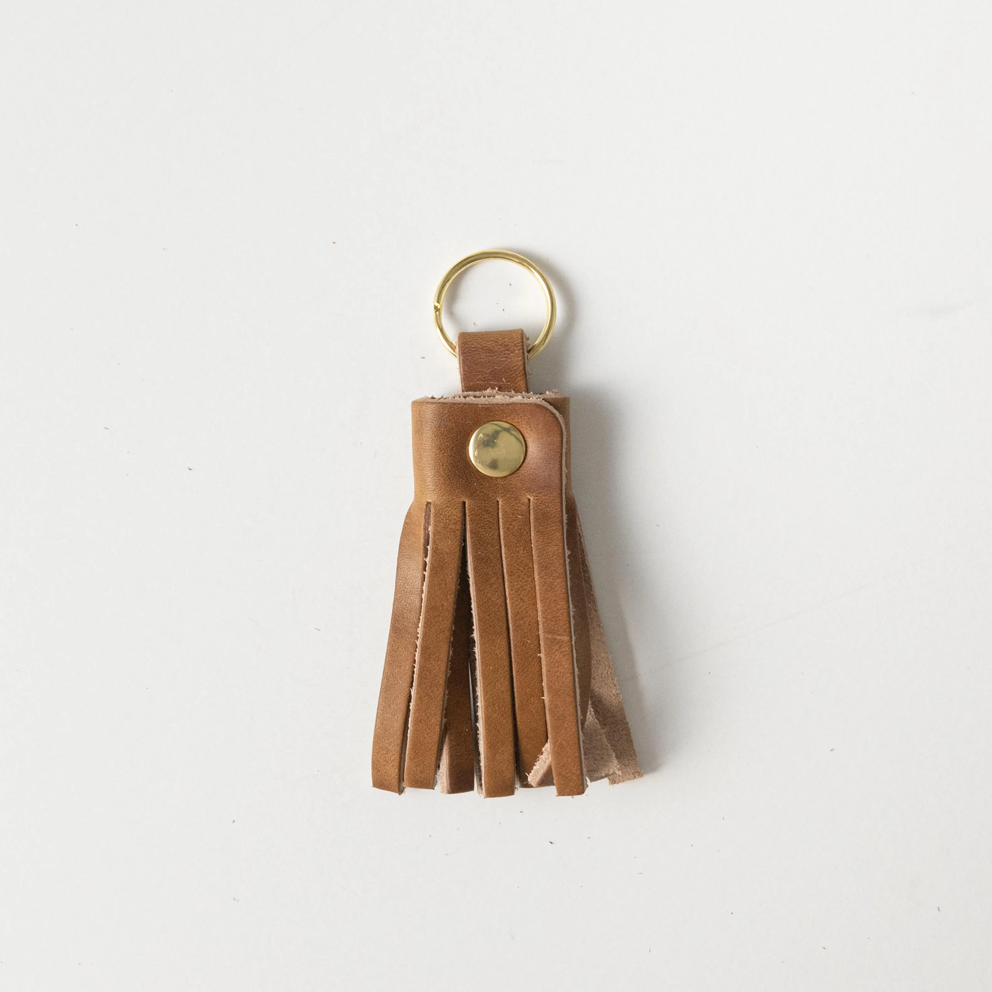 Natural Chromexcel Tassel Keychain