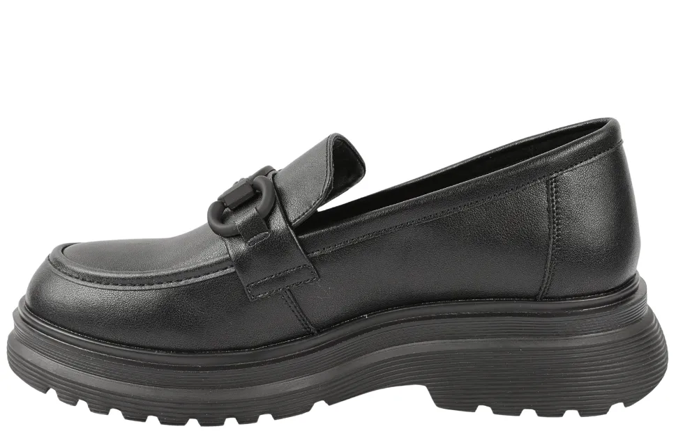 Pantofi casual, femei, FORMAZIONE, 37822 negru, piele naturala