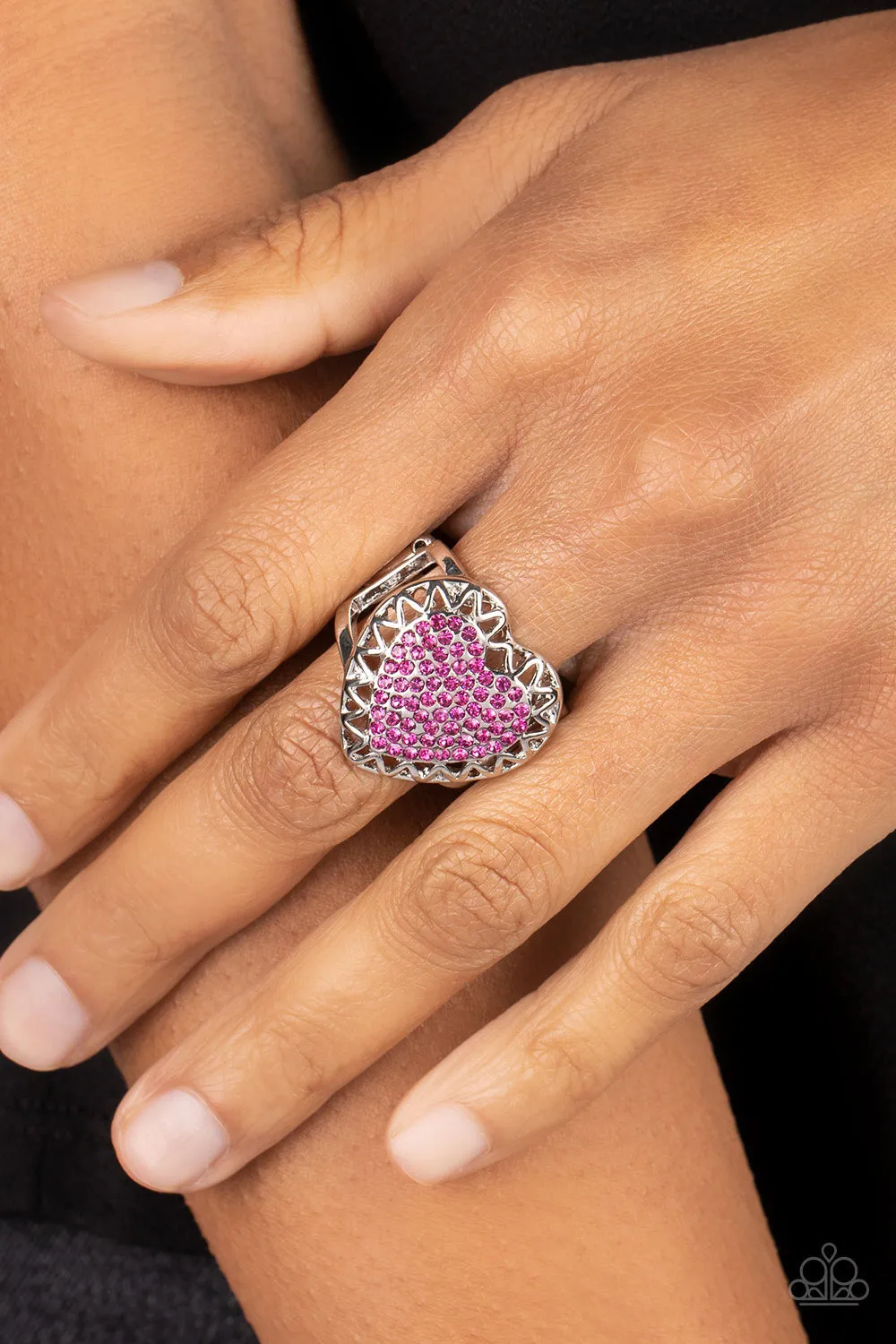 Paparazzi Accessories - Romantic Escape - Pink Ring