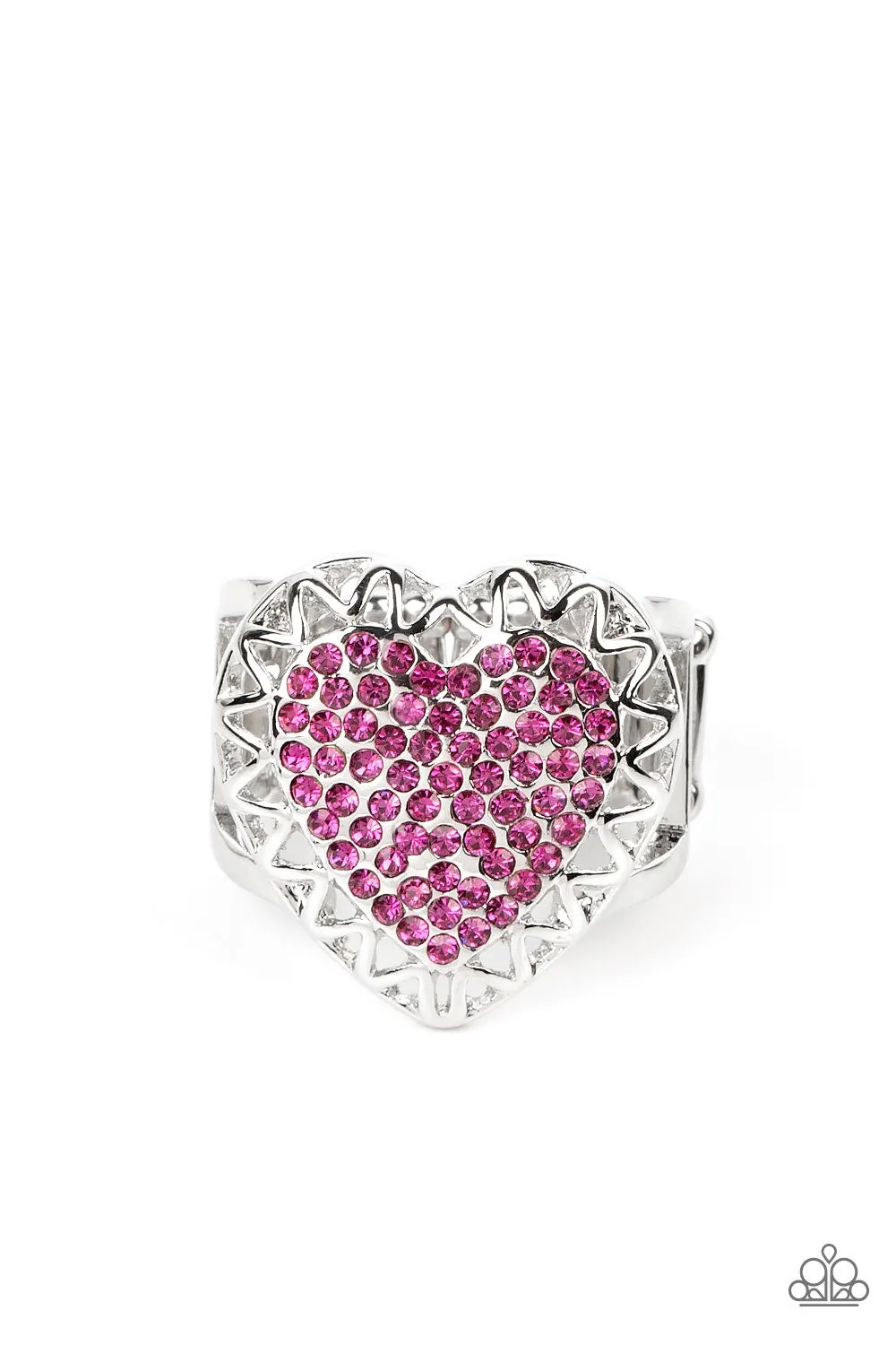 Paparazzi Accessories - Romantic Escape - Pink Ring