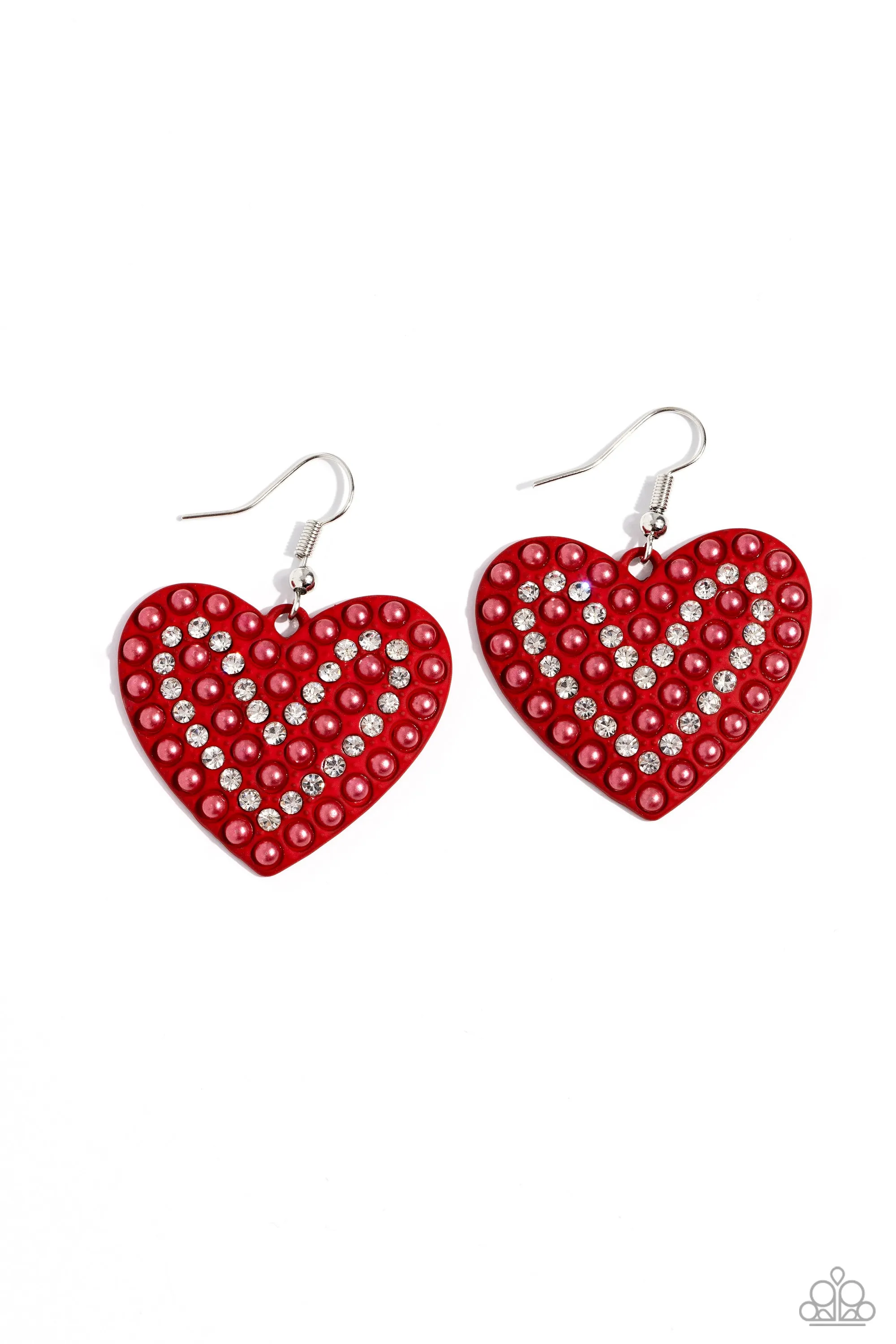 Paparazzi Romantic Reunion Red Earrings