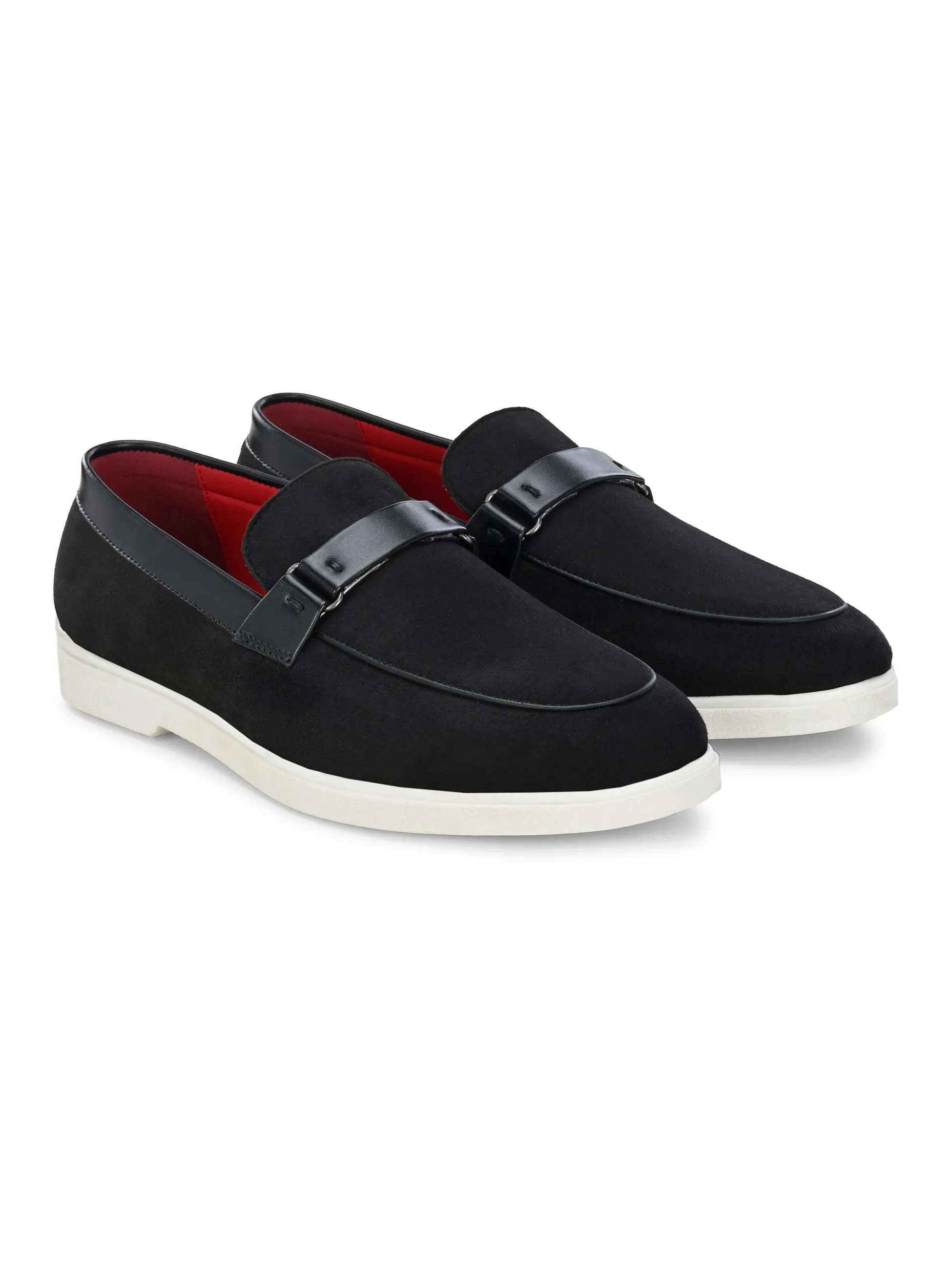 Piana Black Casual Slip-Ons