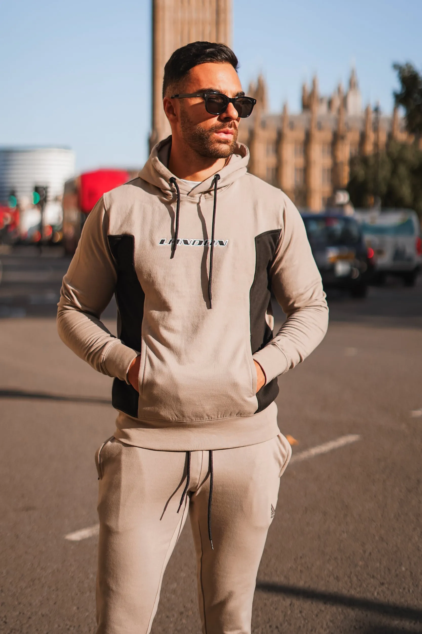 Racing Cotton Tracksuit - Cream