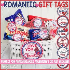 ROMANTIC Chocolate {Gift Tag Kit} PRINTABLE