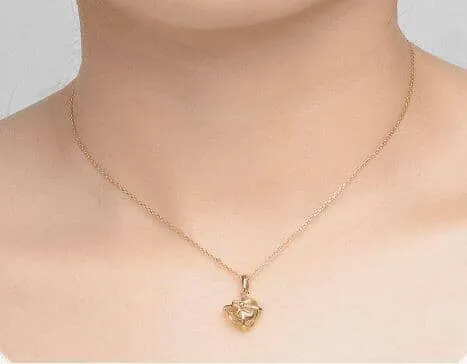 Romantic Heart Citrine Necklace