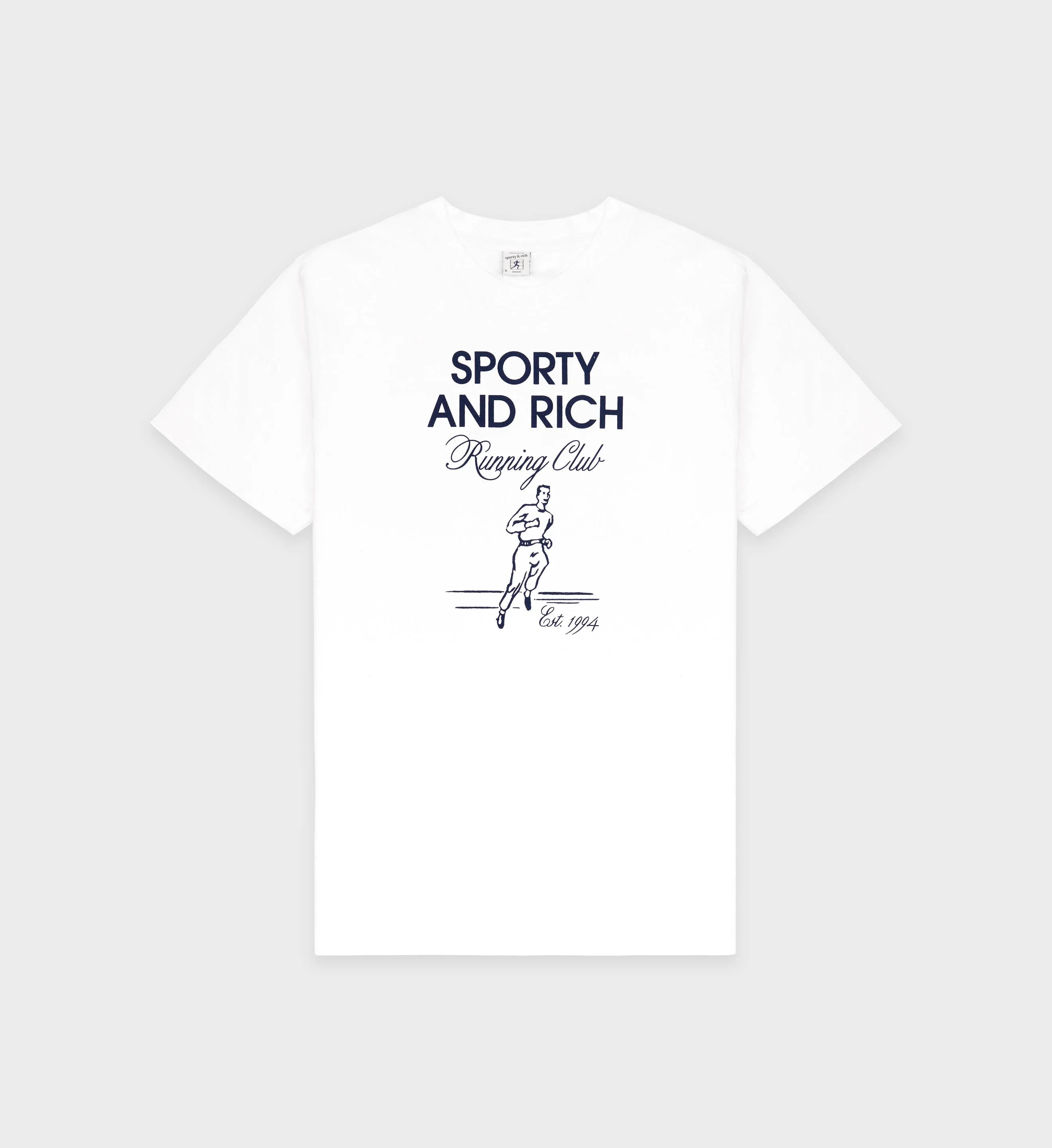 Running Man T-Shirt - White/Navy