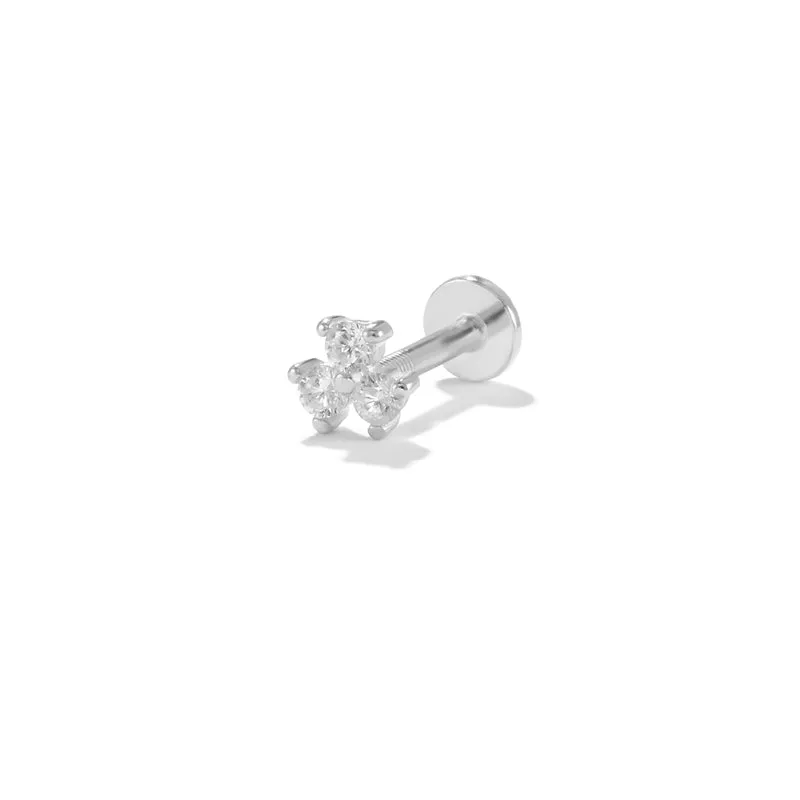 Sterling Silver Zircon Stud Earring For Women