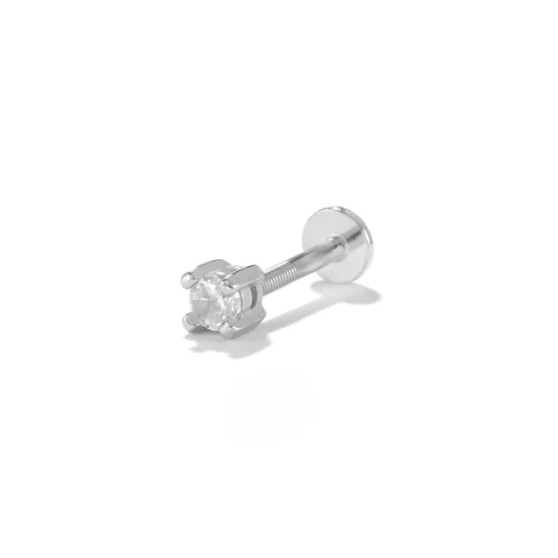 Sterling Silver Zircon Stud Earring For Women