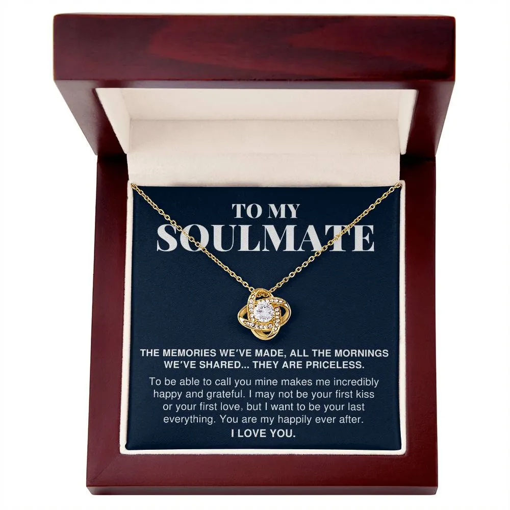 To My Soulmate Gift, The Memories We've Made, Romantic Love Knot Necklace