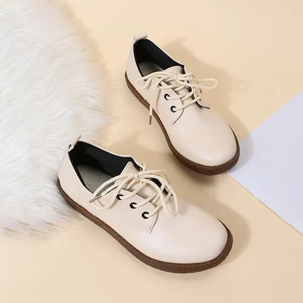 Women's Casual Everyday Versatile Lace-Up Flats 31213308S