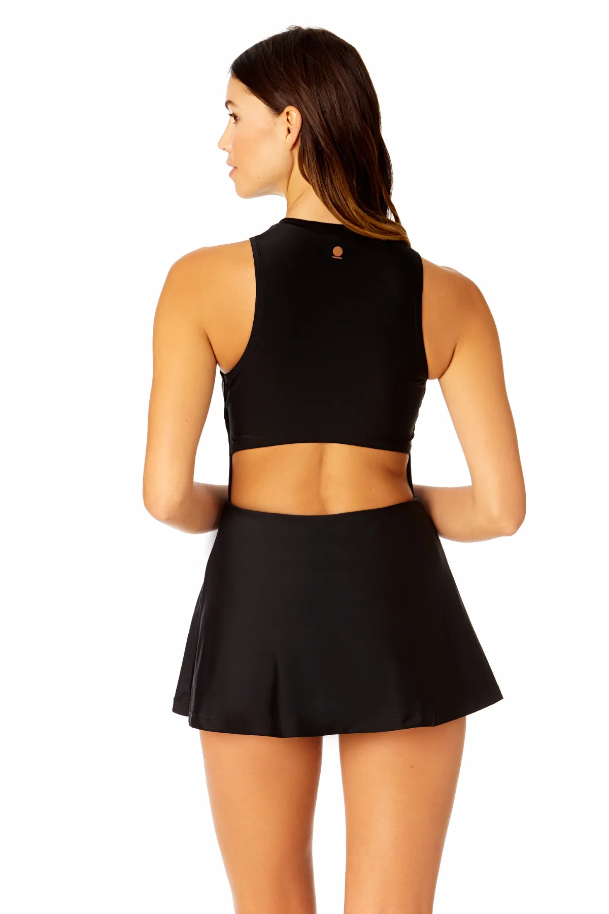 Women's Solid Athletic Swim Dress